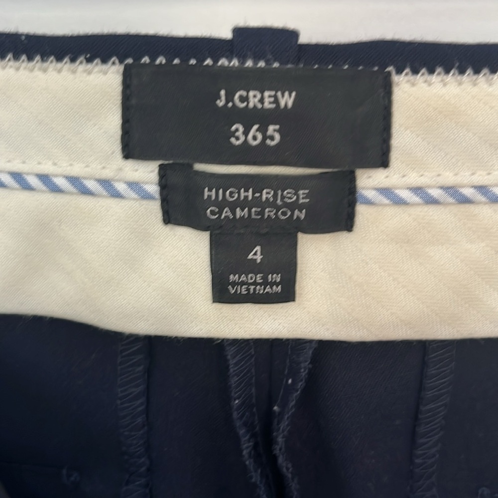 J.Crew Women’s High Rise Cameron Trousers - Size 4